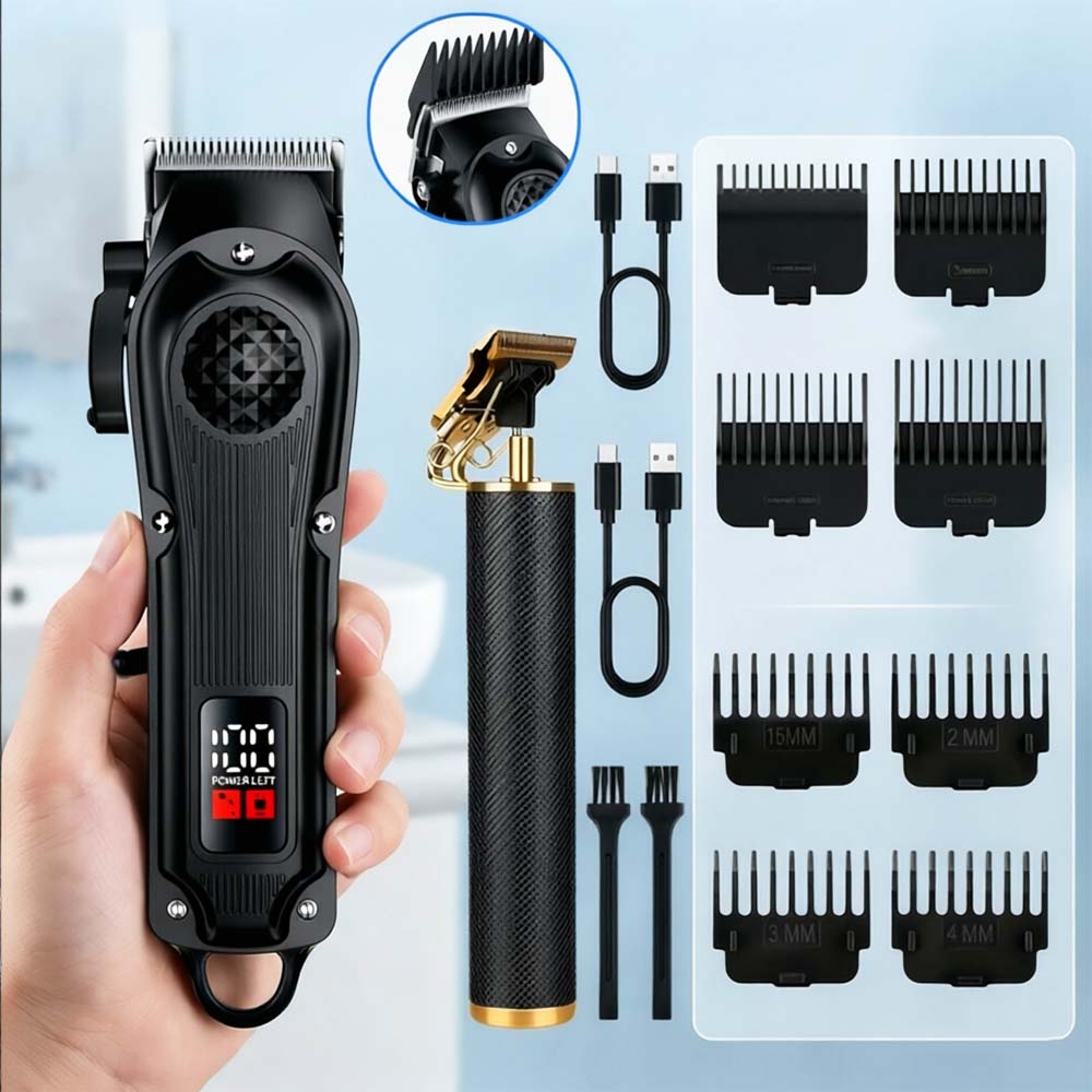 Men'S Grooming Gift Set - Alat Cukur Rambut Profesional dengan Layar