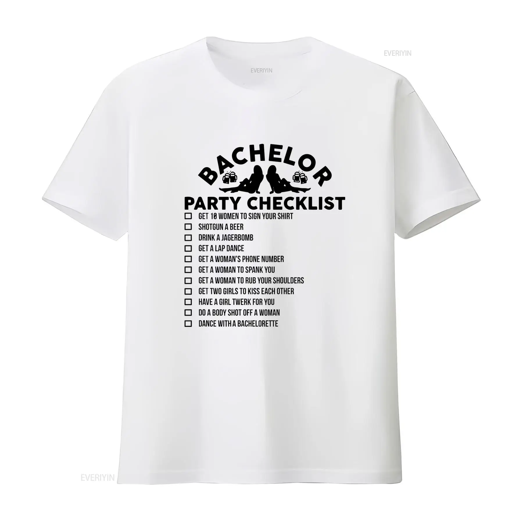 Men'S Grooming Checklist - Kaos Daftar Periksa Pesta Lajang yang