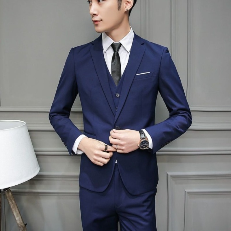 Setelan Jas Pria 3 Potong Slim - Men'S Grooming And Style ulasan dan harga