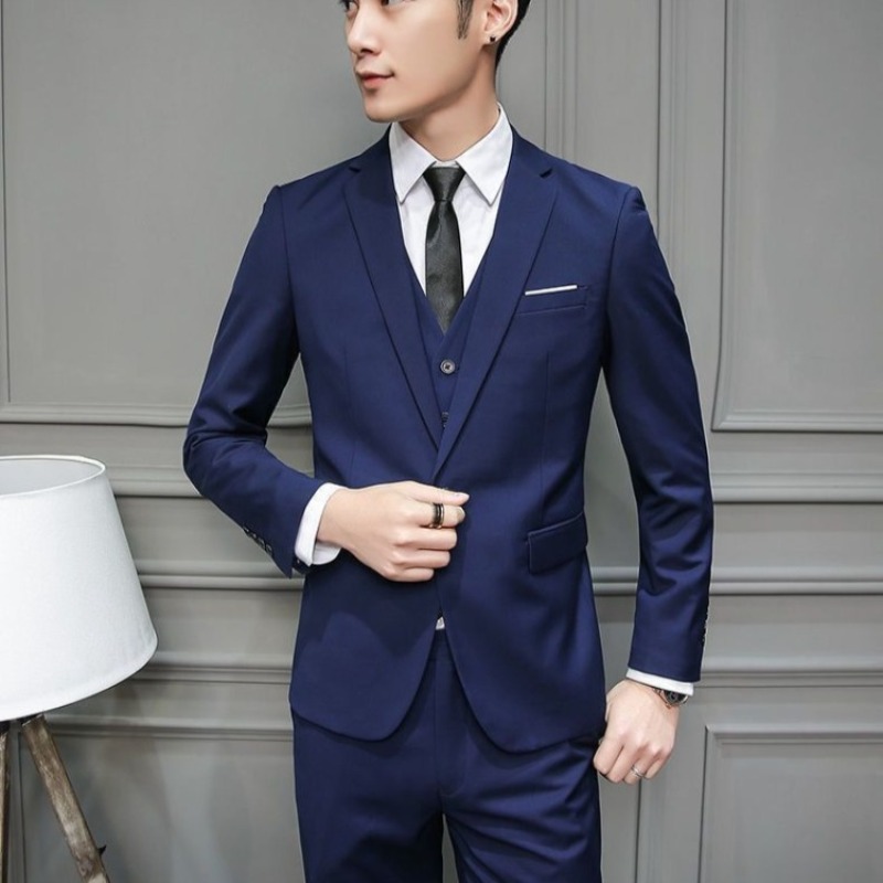 Setelan Jas Pria 3 Potong Slim - Men'S Grooming And Style ulasan dan harga