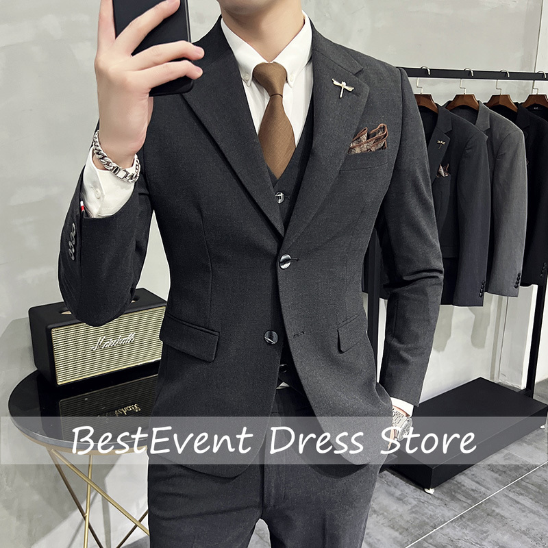 Setelan Jas Pria Warna Solid B - Mens Grooming Brand ulasan dan harga