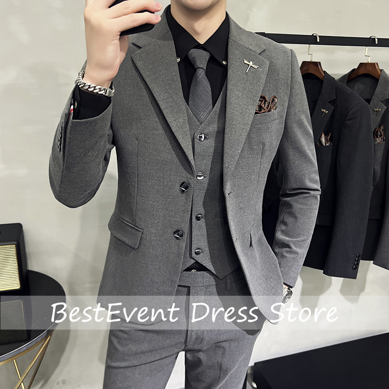 Setelan Jas Pria Warna Solid B - Mens Grooming Brand ulasan dan harga